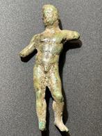 Oud-Romeins Brons Meesterlijk gevormd beeld van Jupiter,