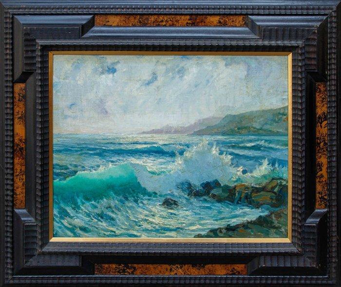 Europese school (XIX) - Marina, Antiquités & Art, Art | Peinture | Classique