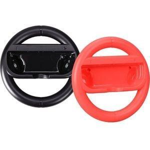 Nintendo Switch Stuur Set Zwart/Rood (Switch Accessoires), Games en Spelcomputers, Spelcomputers | Nintendo Switch, Zo goed als nieuw