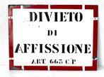 Divieto di Affissione verbodsbord. - Verkeersbord - Metaal