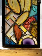 Art Deco Glas-in-loodraam - 1920-1930 - 28,5 x 70,5 cm