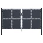 vidaXL Poort 300x125 cm staal antraciet, Verzenden