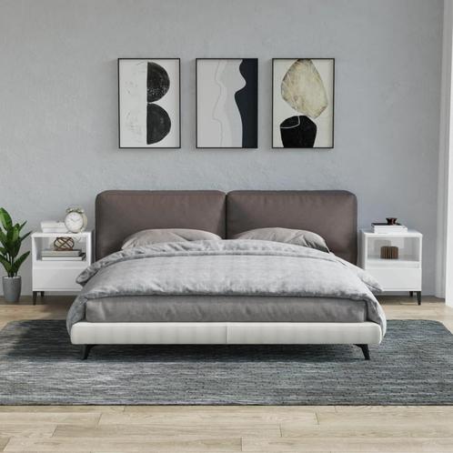 vidaXL Nachtkastjes 2 st 40x35x50 cm hoogglans wit, Huis en Inrichting, Kasten | Overige, Nieuw, Verzenden