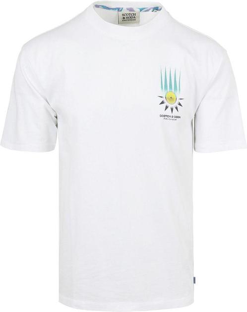 Scotch & Soda T-Shirt Artwork Wit maat Maat 52/54 (L) Heren, Kleding | Heren, T-shirts, Wit, Nieuw, Maat 52/54 (L), Verzenden