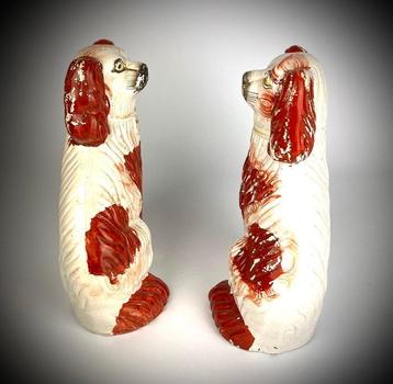 Statue, Wally dogs - 25 cm - Céramique - 1880