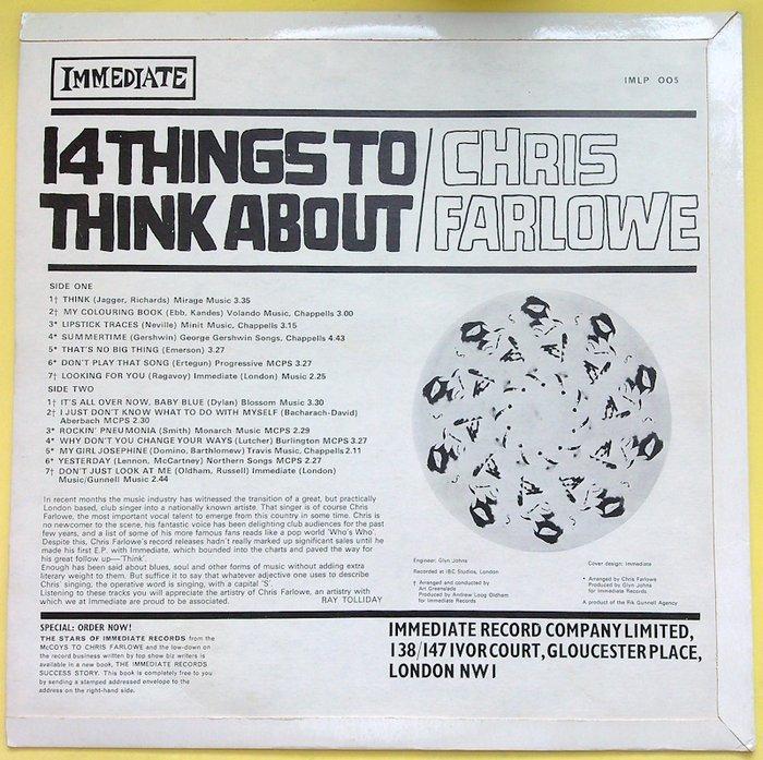 Chris Farlowe - 14 Things To Think About (UK 1966 1st MONO, Cd's en Dvd's, Vinyl Singles