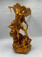 sculptuur, San Michele arcangelo - 67 cm - Gepatineerd brons