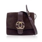 Gucci - Vintage Brown Suede and Leather GG Logo -