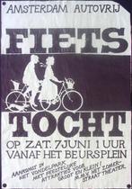 Poster over fietstocht in Amsterdam (lijst optie, Posters), Verzamelen, Verzenden, Nieuw, Overige onderwerpen, Met lijst