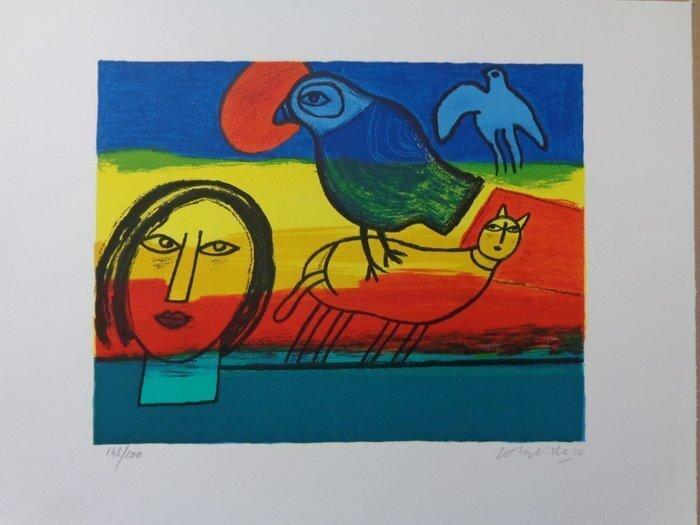 Corneille (1922-2010) - Vrouwenfiguur en dieren, Antiek en Kunst, Antiek | Overige Antiek
