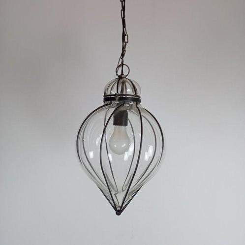Gekooide hanglamp - Venetiaanse hanglamp - Geblazen glas in, Antiek en Kunst, Curiosa en Brocante