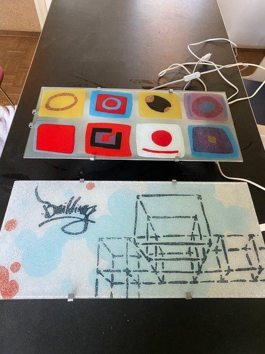 IKEA - Julia Treutiger - Lampe (2) - Gyllen - Verre, Métal -, Antiek en Kunst, Curiosa en Brocante