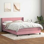 vidaXL Boxspring met matras fluweel roze 160x210 cm, Verzenden, Nieuw