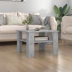 vidaXL Salontafel 60x60x42 cm bewerkt hout betongrijs, Verzenden, Nieuw