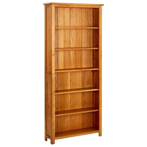 vidaXL Boekenkast met 6 schappen 80x22,5x180 cm massief, Huis en Inrichting, Kasten | Boekenkasten, Nieuw, Verzenden