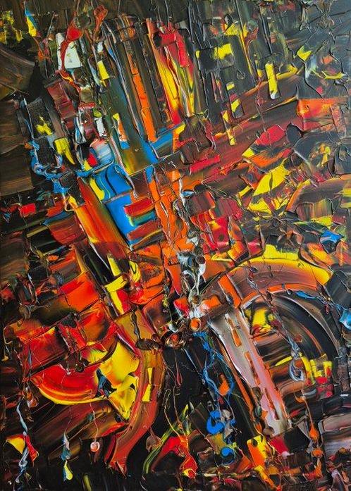Bruno Cantais (1966) - Manhattan Fever, Antiek en Kunst, Kunst | Schilderijen | Modern