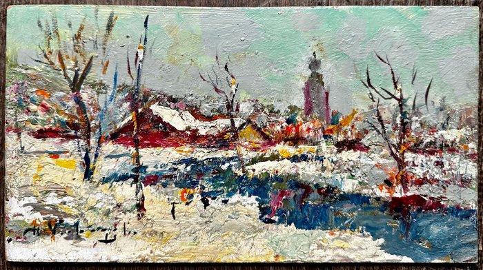 Charles Henri Verbrugghe (1877-1974) - Bord de rivière, Antiek en Kunst, Kunst | Schilderijen | Klassiek