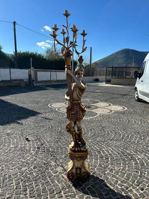 Kandelaber - Hout, Brons - Hoogte: 208 cm, Antiek en Kunst, Antiek | Overige Antiek