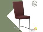 Leren eetkamerstoel Dry - Toledo Bordeaux (donkerrood) -, Huis en Inrichting, Stoelen, Nieuw, Leer, Ophalen of Verzenden, Rood