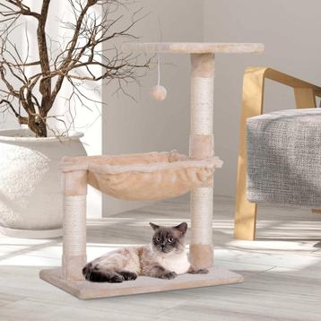 Krabpaal - KittyKlim - Hangmat - Pluche - Beige beschikbaar voor biedingen