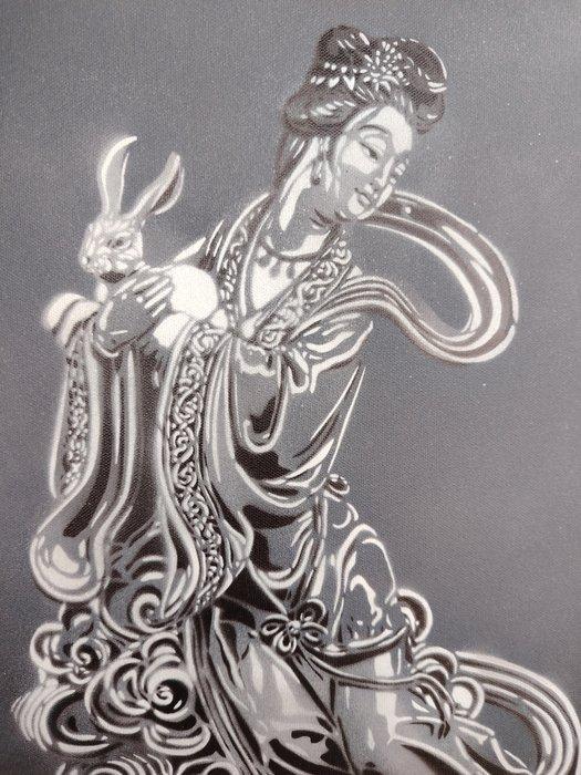 Adey - Lapin de la Lune - XL, Antiek en Kunst, Kunst | Schilderijen | Modern