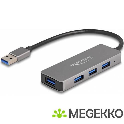 Delock 63171 4-poorts USB 5 Gbps hub met USB, Computers en Software, USB Sticks, Nieuw, Verzenden