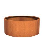 Cortenstaal plantenbak Ø150x60cm - Met bodem