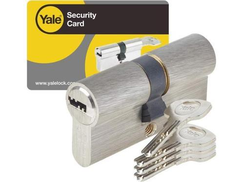 Veiling - Yale 30 x 60 DB NI cilinder, 30 x 60 mm, 6 pinnen, Doe-het-zelf en Bouw, Hang- en Sluitwerk, Gebruikt