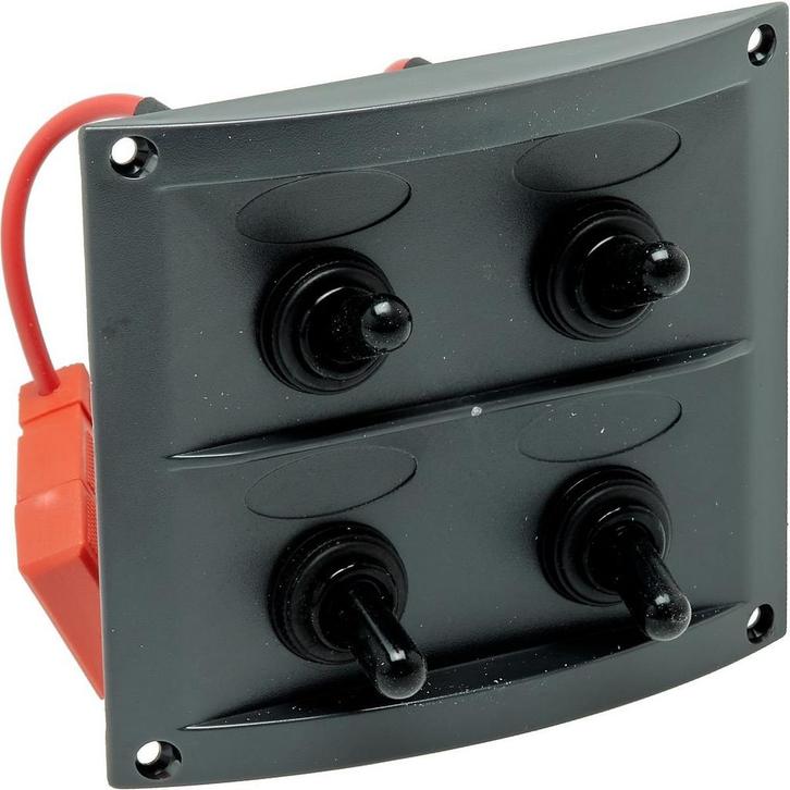 Schakelpaneel Boot 12V met 4 Schakelaars 109x97mm, Watersport en Boten, Accessoires en Onderhoud, Nieuw, Ophalen of Verzenden