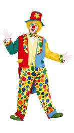 Clown Kostuum Heren Gekleurd, Verzenden, Nieuw