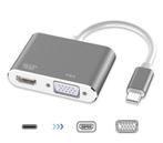 DrPhone CHX - 2 in 1 Adapter USB-C naar HDMI & VGA - 4k, Verzenden