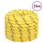 vidaXL Boottouw 20 mm 25 m polypropyleen geel, Verzenden, Nieuw
