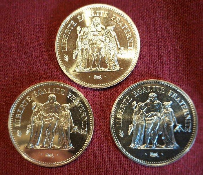 Frankrijk. 50 Francs 1977 - 1978 - 1979 (Zonder, Postzegels en Munten, Munten | Europa | Niet-Euromunten