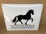 Friese paardenstal - Hoogglans 60×50 cm Porseleinen emaille, Antiquités & Art