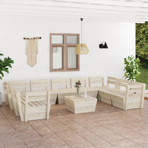 vidaXL Salon de jardin palette 10 pcs Bois dépicéa, Jardin & Terrasse, Ensembles de jardin, Salons de jardin, Neuf, Envoi