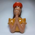 Maria Rahmer - Sculpture, Art Deco Wall Mask - 12 cm -, Antiek en Kunst