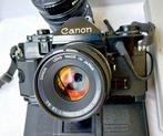 Canon A-1 + Data Back + FD 1,8/50mm S.C. + Kentar 2,8/35mm +, Audio, Tv en Foto, Fotocamera's Analoog, Nieuw