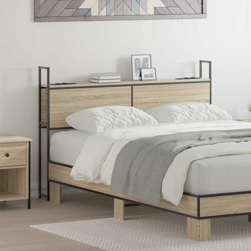 vidaXL Opberghoofdbord met hoofdeinde Sonoma eiken 150 cm, Huis en Inrichting, Slaapkamer | Bedden, Nieuw, Verzenden