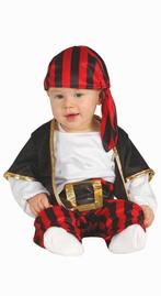 Piraten Kostuum Baby Zwart Rood, Kinderen en Baby's, Nieuw, Verzenden