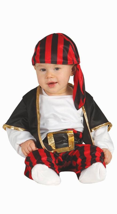 Piraten Kostuum Baby Zwart Rood, Kinderen en Baby's, Carnavalskleding en Verkleedspullen, Nieuw, Verzenden
