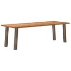 vidaXL Eettafel rechthoekig 240x90x74 cm massief eikenhout, Huis en Inrichting, Verzenden, Nieuw