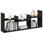 vidaXL Wandkast 100x18x40 cm bewerkt hout zwart, Huis en Inrichting, Verzenden, Nieuw