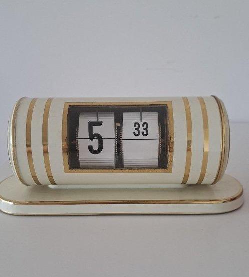 Horloge à bascule -  Art déco Métal - 1950-1960, Antiek en Kunst, Antiek | Klokken