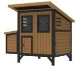 MaxxPet Kippenhok hout-metaal 126x111x116cm (Kippenhokken), Dieren en Toebehoren, Pluimvee | Toebehoren, Nieuw, Ophalen of Verzenden