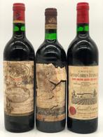 Mixed lot of 3 x 75cl Icon reds from Bordeaux late 1970s, Ophalen of Verzenden, Nieuw, Frankrijk, Rode wijn