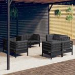 vidaXL 8-delige Loungeset met antracietkleurige kussens, Tuin en Terras, Verzenden, Nieuw, Loungeset