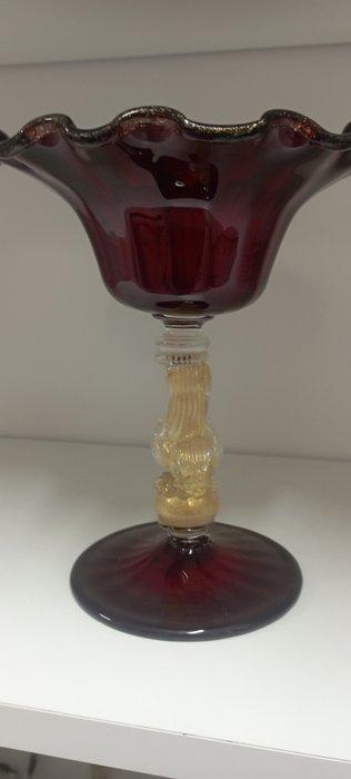 Mario Formentello - Beker op een voet - Melkglas - kop in, Antiek en Kunst, Antiek | Glaswerk en Kristal