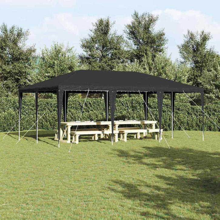 vidaXL Partytent Antraciet en Wit 400 x 600 cm Polyester en, Tuin en Terras, Partytenten, Nieuw, Verzenden