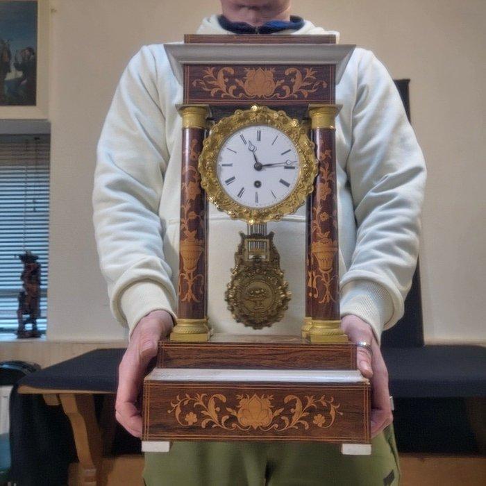 Portico klok - Antiek Hout, Brons - 1850-1900 - Mooie, Antiquités & Art, Antiquités | Horloges