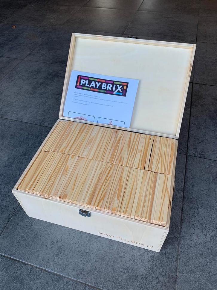 Houten speelgoed PLAYBRIX 500 stuks NIEUW in een mooie kist!, Kinderen en Baby's, Speelgoed | Houten speelgoed, Nieuw, Overige typen